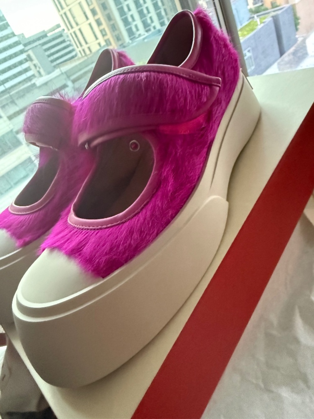 Marni Pink Pablo Mary Jane Ballerina flats NIB sz 40